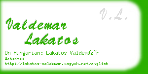 valdemar lakatos business card
